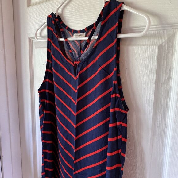 Maurice’s Dress Womens Size Small Sleeveless Navy And Red Striped Summer - Picture 6 of 12